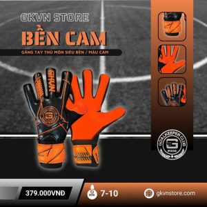 Găng Tay Thủ Môn Siêu Bền Màu Cam Đen - GKVM Store