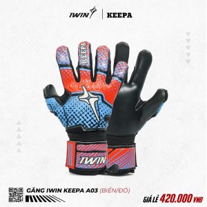 Găng Tay Thủ Môn IWIN Keepa A03 Biển Đỏ – Phong Cách Năng Động, Hiệu Suất Ưu Việt