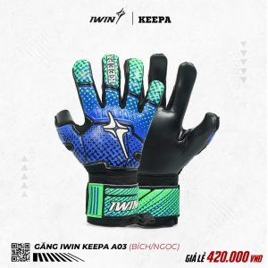 Găng tay thủ môn IWIN KEEPA A03 (Xanh Bích/Ngọc) năng động, cá tính