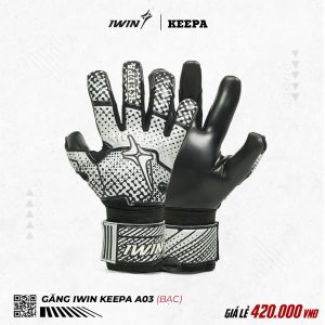 Găng Tay Thủ Môn IWIN KEEPA A03 - Đen Bạc