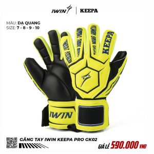 Găng tay thủ môn IWIN Keepa PRO GK02 Dạ Quang