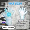 Găng Tay Thủ Môn GKVN PHÁ 2024 - Trắng Xanh Neon