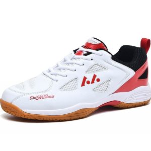 Giày Cầu Lông Lefus L022 Trắng Đỏ – Thiết Kế Năng Động, Chống Trơn Hiệu Quả