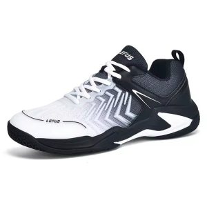 Giày Cầu Lông Lefus L029 - Trắng Đen Xám Năng Động