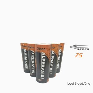 Ống cầu lông Alpha 900 - Đen Cam Năng Động (3 quả/ống, tốc độ 75)