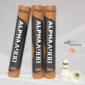 Quả cầu lông Alpha A900 Đen – Nâu cam – Trắng | Ống 12 quả chuẩn thi đấu