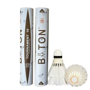 Quả Cầu Lông BaTon Tournament 10 – Trắng Nâu Đồng - Ống 12 Quả