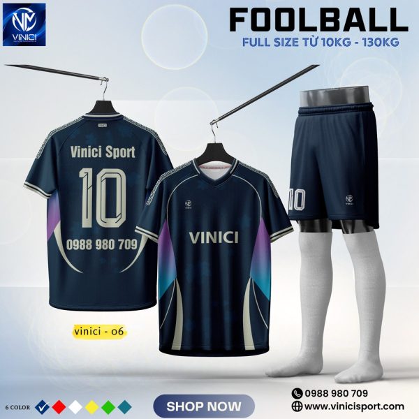 Áo bóng đá không logo thiết kế màu Xanh Navy phối màu đẹp độc đáo và nổi bật nhất