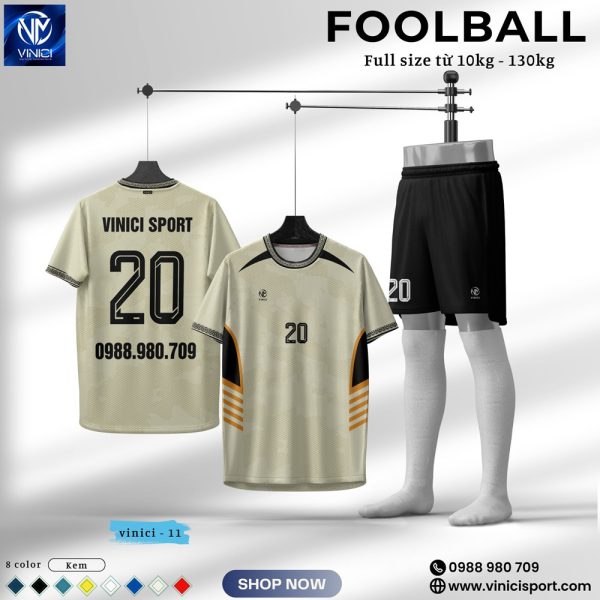 Áo Bóng Đá Không Logo Thiết Kế VINICI SPORT Vàng Đen - Năng Động và Mạnh Mẽ - Ảnh 6