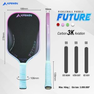 Vợt Pickleball Kaiwin Future Xanh Hồng – Phong Cách Hiện Đại, Hiệu Suất Đỉnh Cao