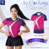 Áo cầu lông thiết kế BMT-VNC06001 – Hồng đậm tím than nổi bật