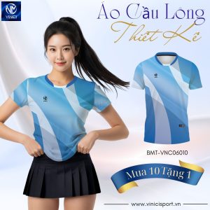 Áo Cầu Lông VINICI BMT-VNC06010 Xanh Dương Năng Động