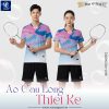 Áo Cầu Lông Thiết Kế BMT-VNC060012 Màu Hồng Pastel Trẻ Trung
