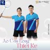 Áo cầu lông thiết kế nam nữ màu xanh BMT-VNC06-13