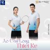 Áo Cầu Lông Thiết Kế Trắng Xanh Dương Chuyển Sắc BMT-VNC06-16