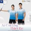 Áo Cầu Lông Thiết Kế VINICI BMT-VNC060018 Màu Trắng Xanh Gradient