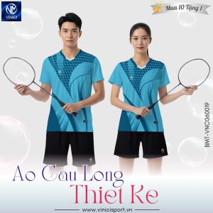 Áo Cầu Lông Thiết Kế Xanh Dương VINICI BMT-VNC06