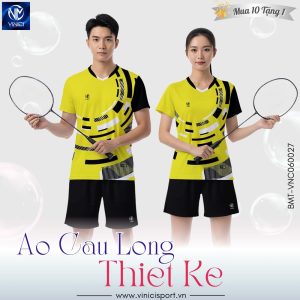 Áo cầu lông thiết kế VNC06 - Vàng Neon Năng Động