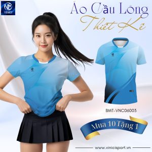 Áo Cầu Lông Xanh Dương Thiết Kế Gradient Vinici BMT-VNC06003