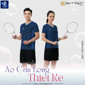 Áo cầu lông thiết kế xanh navy BMT-VNC06-31 - Mạnh mẽ & Thoáng mát