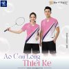 Áo Cầu Lông Thiết Kế Hồng Pastel BMT-VNC060032