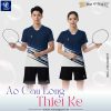 Áo Cầu Lông VINICI Xanh Navy Trắng – Thiết Kế Năng Động, Unisex