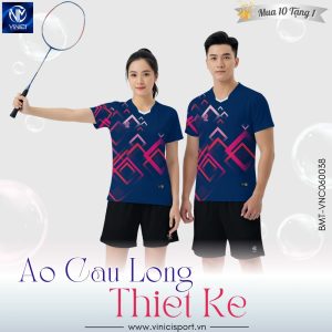 Áo cầu lông BMT-VNC06-38 xanh dương đậm nam tính