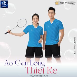 Áo cầu lông thiết kế xanh dương Vinici BMT-VNC060040
