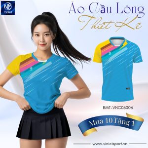 Áo Cầu Lông Nam BMT-VNC06-7 Xanh Dương Nổi Bật