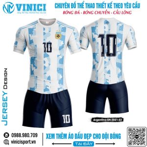 Áo Đấu Argentina 2021-22 Trắng Xanh – Thiết Kế Vinici Sport