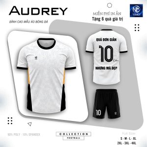 Áo Bóng Đá AUDREY Màu Trắng - Thanh Lịch & Mạnh Mẽ