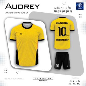 Áo Bóng Đá Không Logo Thiết Kế Audrey Màu Vàng Năng Động