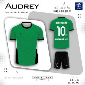 Áo Bóng Đá Không Logo Thiết Kế Audrey Xanh Lá - Năng động & Trẻ trung