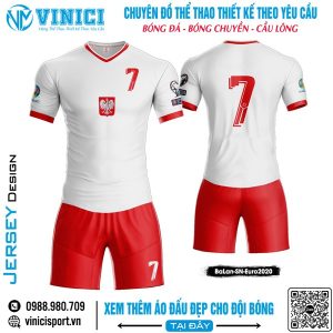 Áo Đá Banh Thiết Kế Ba Lan Đỏ Trắng – Cá Tính & Hiện Đại