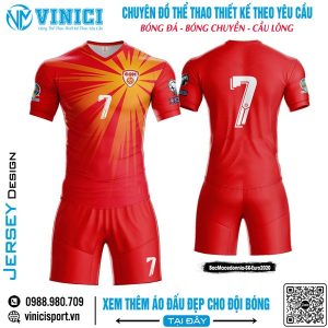 Đồng Phục Thể Thao Bắc Macedonia Đỏ Rực Euro 2020