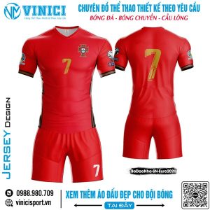 Áo Đấu Bồ Đào Nha Đỏ Euro 2020 - Thiết Kế Đậm Chất Thể Thao