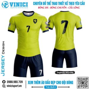 Bộ Quần Áo Thể Thao Vàng Chanh - Xanh Navy Cộng Hòa Séc EURO 2020