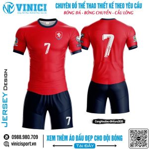 Áo Đấu Bóng Đá VINICI Màu Đỏ Tươi – Thiết Kế Năng Động, Nổi Bật Sân Cỏ