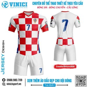 Áo Đấu Đội Tuyển Croatia Euro 2020 – Trắng Đỏ Caro Năng Động