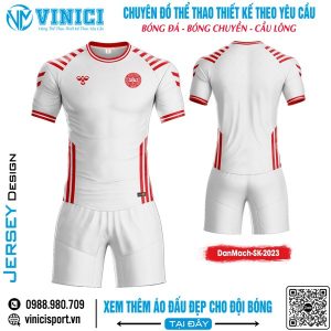 Áo đấu đội tuyển Đan Mạch 2023 - Trắng Đỏ Thanh Lịch