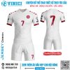 Áo Đấu Bóng Đá Trắng Burgundy - Vinici Sport Euro 2020