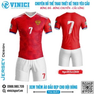 Áo Đấu Nga SN-Euro2020 Màu Đỏ - Tinh Thần Chiến Binh Đông Âu
