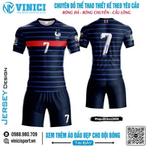 Áo đội tuyển Pháp Euro 2020 xanh navy – Thiết kế theo yêu cầu VINICI