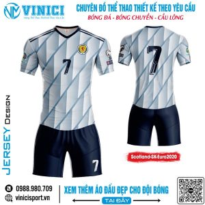 Áo Đấu Đội Tuyển Scotland SK Euro 2020 – Trắng Kem Xanh Navy
