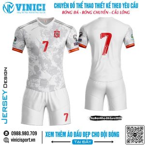 Áo đấu Tây Ban Nha Euro 2020 – Trắng xám loang