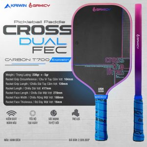 Vợt Pickleball Cross Dual FEC - Tím Xanh Biển Sang Trọng