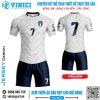 Áo Đấu Thể Thao Y-SK-Euro2020 Trắng Xám – Quần Xanh Navy