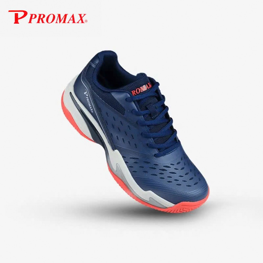 Giày thể thao Promax PI86 màu xanh navy phối cam neon dành cho chơi Pickleball, chạy bộ và gym