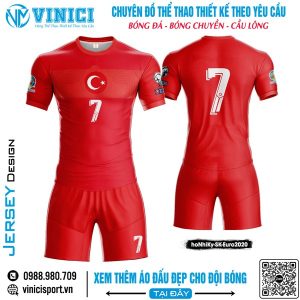 Áo Đấu Thể Thao Thiết Kế Đỏ Tươi – hoNhiKy SK Euro2020