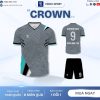 Đồng phục thể thao CROWN màu xám trung tính - Phong cách khỏe khoắn hiện đại